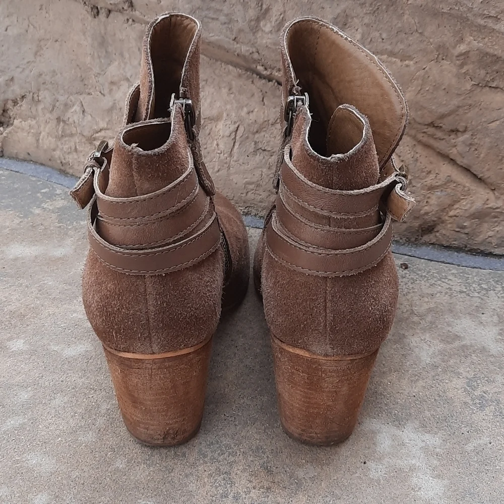 BP brown suede heeled boots booties 7.5